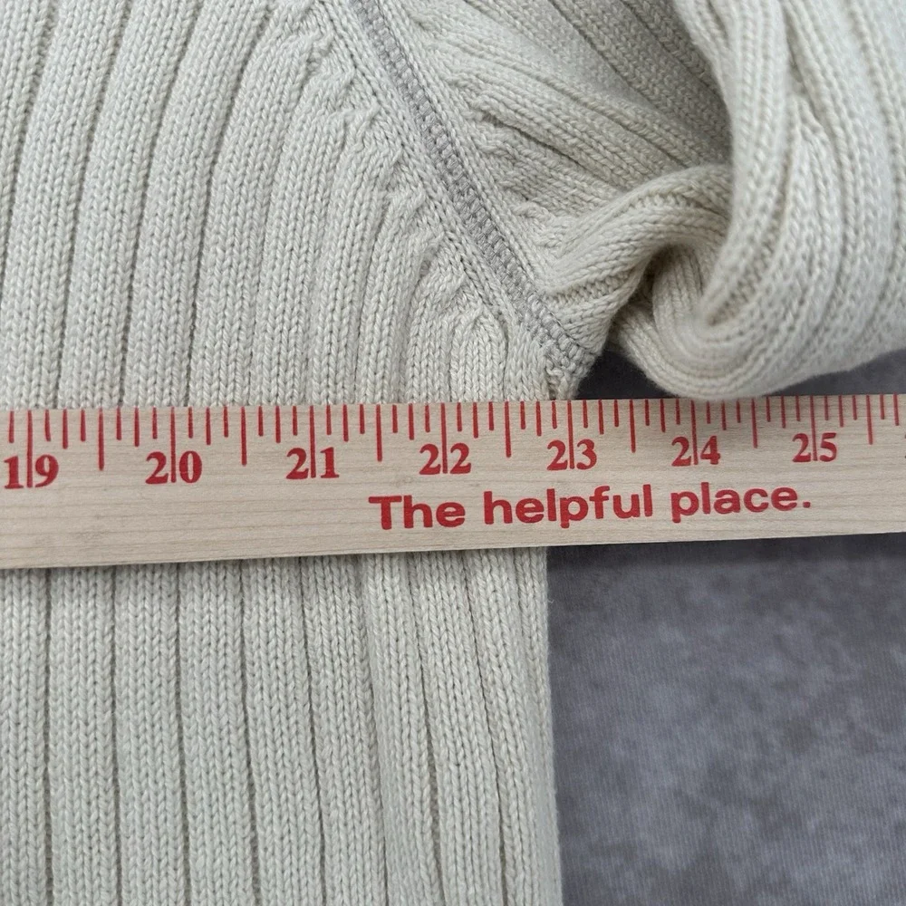 Polo Jeans Co Sweater Ralph Lauren MFG Mens XL Standard Issue Knit Ribbed White